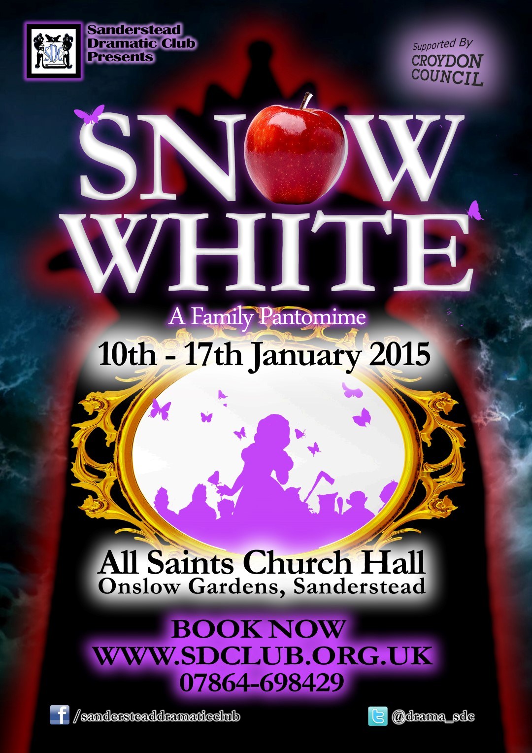 Sanderstead Dramatic Club presents Snow White and the Seven Dwarfes Pantomime