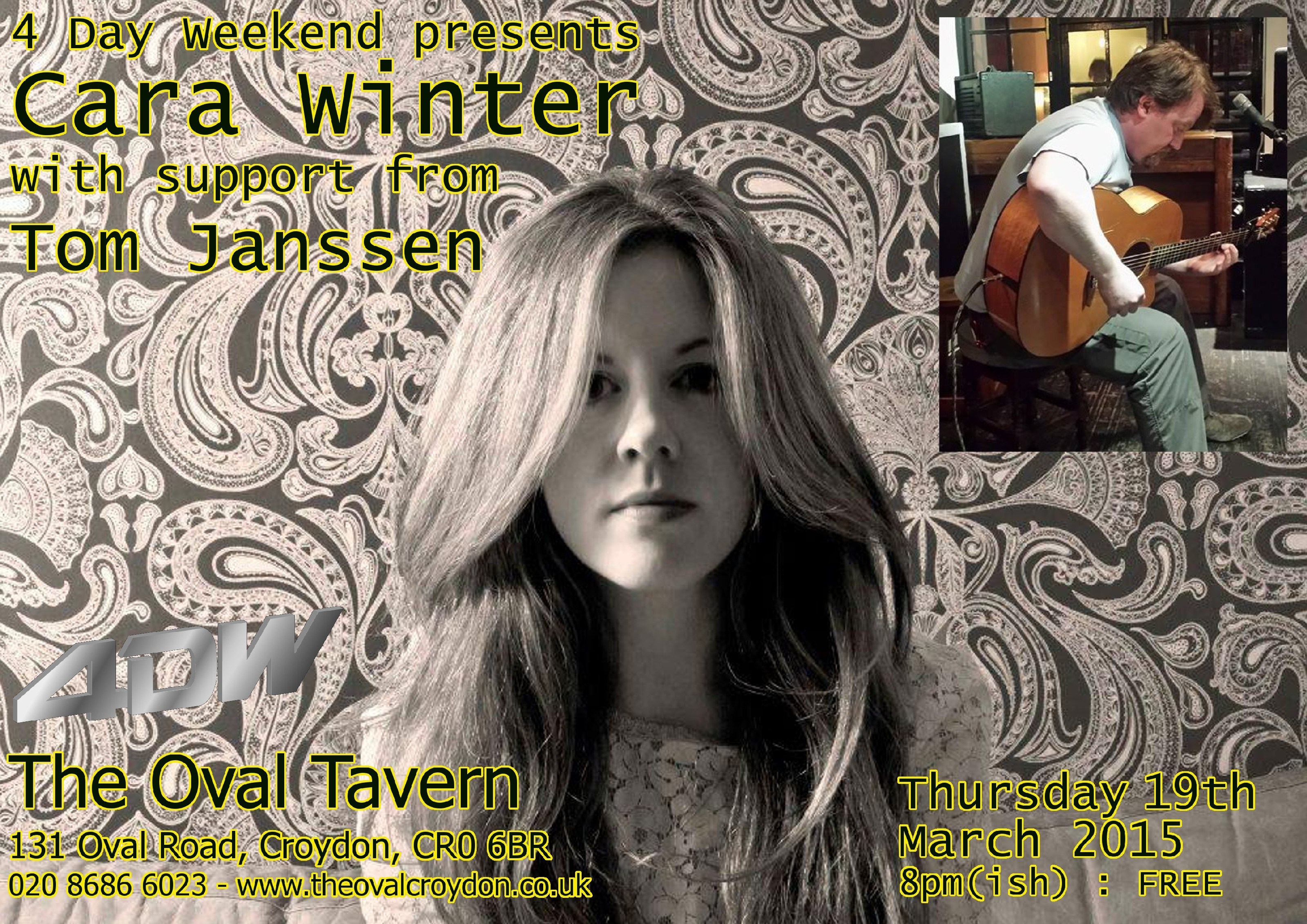 4 Day Weekend: CARA WINTER + Tom Janssen